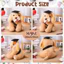 Chalyna 10 Inch 2025 Graduation Gift Dog Stuffed Animal Plush Golden Retriever with Diploma Tassel Graduation Hat Embroidered Blessings Preschool Kindergarten Gift for Friends, Relatives, and Kids, 2 Packs