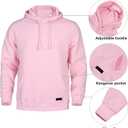 Tracksuit for men 2 pieces,Fleece hooded outfit,fashion warm sweatsuit set (Pink, XXXL)
