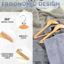 Wooden Hangers 30 Pack, Heavy Duty Wood Hangers for Coats, Suits, Jackets, Closet & Pants Durable Premium Wood Hangers with 360-Degree Rotatable Hook and Notches, Natural