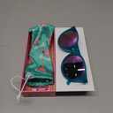 goodr I Pickled These Myself Polarized Round Sunglasses, Small Sized (Circle G), Teal Translucent Frames with Purple Pink Mirrored Reflective Lens, UV400 Protection, No Slip, No Bounce