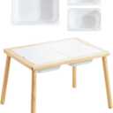 Beright Kids Table, Play Sand Indoor Sensory Table, with 3 Storage Bin for Kids, Perfect Choice for Christmas Thanksgiving Gift