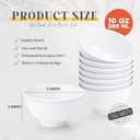 Tioncy 100 Pcs Soup Bowls Unbreakable Cereal Salad, 10 oz, White