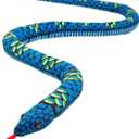 MUOVE Snake Stuffed Animal, Plush Large Snake Realistic Snake Toy, 110 inch Gifts for Kids (Blue)