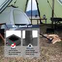 Portable Wood Burning Stove,Compact Hot Tent Stove with X-shaped Pot Holder,Air Damper,7 Section Stainless Steel Chimney,Large Firebox,Tent Wood Burning Stoves for Camping Heating and Outdoor Cooking