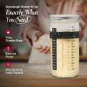 Beginner-Friendly Sourdough Starter Kit, Sourdough Starter Jar, 34oz Sourdough Jar Wide Mouth, Easy Instructions, Recipes & 24/7 AI Support - Sourdough Bread Baking Supplies