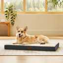 Bedsure Large Dog Bed for Crate - Comfy Flat Pet Beds with Removable Washable Cover, Orthopedic Egg Crate Foam Crate Mat, Suitable for Pet Up to 50 lbs