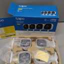 Tapo 1080P Indoor Wired Security Camera - Works as a Baby & Pet Monitor, Motion Detection, 2-Way Audio, Siren, Night Vision, Subscription-Free Local or Optional Cloud, Works with Alexa, C100(4-Pack) (White)