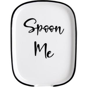 Ceramic Spoon Rest for Stove Top, Large Spoon Holder for Kitchen Counter, White Coffee Spoon Rest, Heat-Resistant Cooking Utensil Rest, Modern Farmhouse Kitchen Dcor