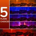 Riseon Electric Fireplace Logs Inserts Heater 20-Inch, Remote Controller Fireplace Heater, Adjustable Flame Colors, Realistic Fake firewood Flame, Overheat Protection, Timer, Thermostat, 1500W Black
