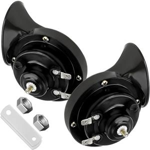 2 PCS Loud Car Horn, 12V Waterproof Snail Electric Horn, 300DB High Tone Horns Replaces for Cars, SUVs, Trucks, Motorcycles, Electric Cars, Universal Car Accessories (Black)