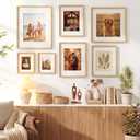 20x30 Picture Frame with HD Tempered Glass, USA-Sourced Oak Wood Photo Frame Matted to 16x24, Rounded Corner 20 x 30 Wooden Frames, Vertical or Horizontal Wall Display Poster & Art Prints