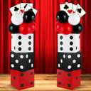 CHUNNIN 60 Pcs Casino Theme Party Decoration Casino Party Boxes Balloon Poker Cards 11 Inch Large Dice Favor Boxes 6 Pcs Jumbo Playing Cards for Dice Game Night Table Centerpieces Birthday Supplies