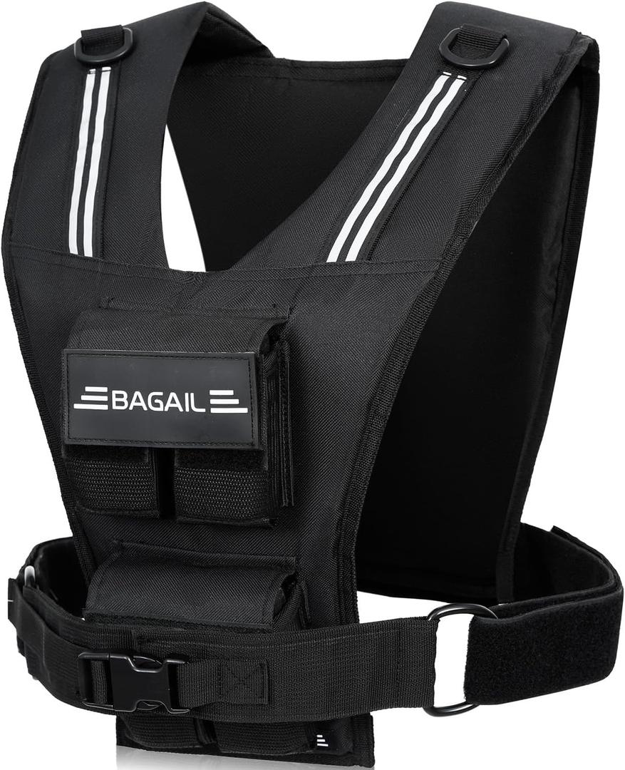 BAGAIL Weighted Vest Men, 20lbs/30lbs/40lbs Adjustable Weighted Vest for Woman with Removable Iron Weights, Womens Weight Vest for Walking, Rucking, Running, Strength training