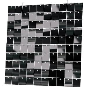 COKAOBE Shimmer Wall Backdrop Square Sequin Panel 1PCS (Black)