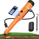 Dmyond Rechargeable Metal Detector Pinpointer for Adults Kids - IP68 Full Waterproof Handheld Pin Pointer Wand - 800mAh Battery - 360 Detection with LED Light