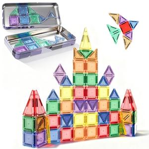 Ufilni Magnetic Tiles, 70pcs Building Blocks with Storage Case, Toddler Toys Magnetic Blocks, Toys for Ages 3-5 4-8 Boys Girls,for Preschool Learning Birthday