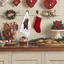 Funny Christmas Bear Kitchen Dish Tea Towels, Gifts for Bears Lovers, Christmas Lights Forest Animal Decorative Hand Towels for Bathroom Kitchen, Bear Bathroom Decor, 16x24 Inch