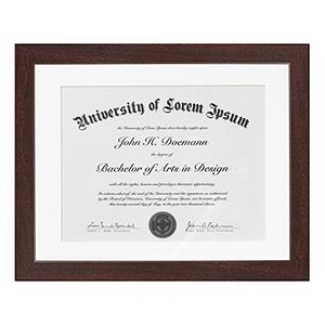 Americanflat 11x14 Diploma Frame with Shatter-Resistant Glass - Use as 8.5x11 Frame with Mat or Display 11x14 Documents Without Mat - Legacy Collection - Certificate Frames for Wall - Mahogany