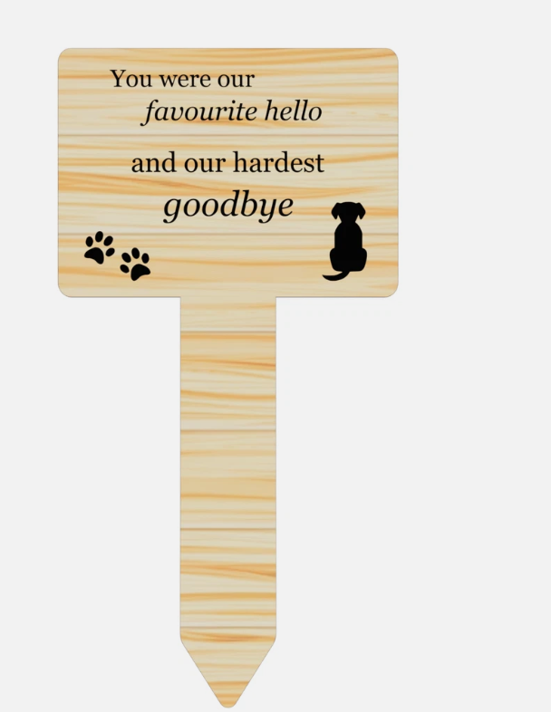 Dog Memorial Plaque Stake | With Remembrance Poem | Garden Memorial | Small Size