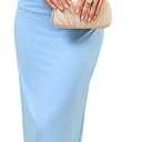 ZTMZA 2026 Summer Formal Party Dresses for Women Sexy One Shoulder Bodycon Dress Elegant Cocktail Long Dresses Sky Blue,Small