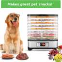 Homdox Food Dehydrator for Jerky & Fruit, 8 BPA-Free Trays, 72H Timer & Temp Control 158F, 400W Dehydrator Machine for Herbs, Veggies, Meat, Dog Treats, Fruit Roll Sheet Included