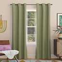 Sun Zero Easton Energy Saving Blackout Grommet Curtain Panel, 40" x 63", Sage Green