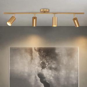 4 Light Flush Mount Ceiling Fixture, Gold Track Light with Rotating Head Linear Island Lights for Kitchen Dining Room Living Room 4 Light Flush Mount Ceiling Fixture, Gold Track Light with Rotating Head Linear Island Lights for Kitchen Dining Room Living Room