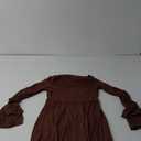 PRETTYGARDEN Womens Dresses Formal Off The Shoulder Long Sleeve Ruched Knit A-Line Maxi Wedding Guest Dress Fall Clothes (Brown) Small