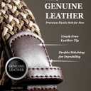 Mens Braided Elastic Stretch Golf Belt  Big and Tall Men Woven Belt, 1.38" Leather-Tipped Adjustable Fit (Waist 44"-50" Stretch, Cobra)