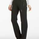 Cherokee Scrubs for Women Mid Rise Straight Leg Scrub Pants For Women Pull-on Bottoms with 6 Pockets & 360° Stretch - CK002 (Black, S)