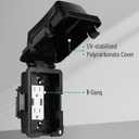 Bates- Outdoor Outlet Cover Weatherproof, Black 1-Gang Outdoor Electrical Outlet Cover Box with Mounting Hardware, Horizontal/Vertical Use