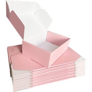 28 Pack 9x6x3 inches Pink Shipping Boxes for Small Business, Small Corrugated Cardboard Gift Box for Mailing,Shipping,Storing,Christmas Gifts Wrapping