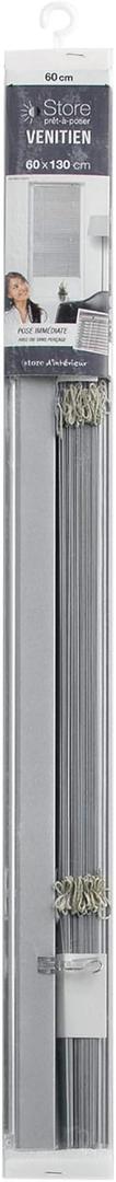 Douceur d'Intrieur, Venetian Blind with Slats (60 x 130 cm) Silver Aluminium