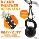 Black Bungee Cords with Hooks 24 inch - Bungie Cords Heavy Duty Outdoor 4 Piece Set UV Resistant