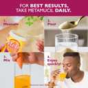 Metamucil 4-in-1 Daily Fiber Supplement, Psyllium Husk Powder for Digestive Health, Sugar-Free Fiber Supplement, Orange, Naturally Sourced Psyllium Husk Powder, 180 teaspoons (2.3 Pound (Pack of 1))