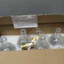 TBWIND 33 oz Clear Glass Bottles with Cork, 4 Pack Clear 1000ml Liquor Bottles, Thick Heavy Base Airtight Wine Bottles for Beverages, Liquor, Whiskey, Oil, Vinegar, Wedding Favors & Crafts