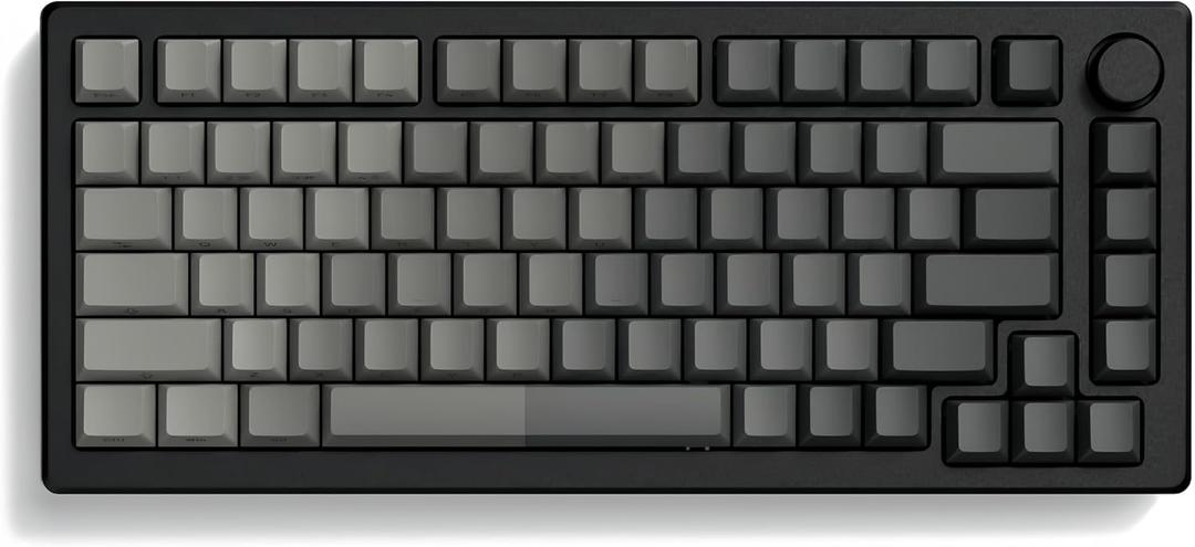 dagaladoo Double Shot PBT keycaps for Mechanical Keyboard,Shine Through keycap Cherry Profile,Gradient Grey,Side Printed Keyboard caps for Mechanical Gaming Keyboards(121key,only keycaps)