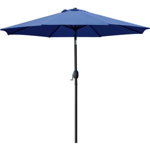 Sunnyglade 9' Patio Umbrella Outdoor Table Umbrella with 8 Sturdy Ribs (Navy Blue)
