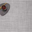 Chilewich Basketweave Placemats - Woven Placemats Set of 4 - Reusable, Stain-Resistant, Indoor/Outdoor Tabletop Protection - Shadow - 14" x 19" Rectangle
