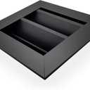 Premium 8"W x 8"H Aluminum Exterior Gable Louver Vent for Walls & Crawlspace - Weather-Resistant Air Grille with Screen Mesh - Black [Outer Dimensions 9.75"W x 9.75"H]