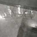 3-Pack Small Clear Storage Baskets, Adhesive Spice Rack Wall Mount for Countertop/Cabinet/Bathroom, Plastic Storage Bins Kitchen Wall Organizer and Storage Shelves, Spice Organizer