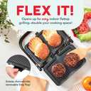 Dash MultiMaker Flex Press Grill System, Grill and Griddle - Nonstick Removable Plates - Indoor Countertop Electric Grill for Sandwiches, Burgers, and Breakfast - Forged Iron