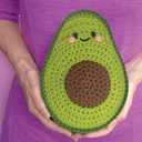 Boye 43-40235 Avocado and Strawberry Stuffie Learn to Crochet Kit for Beginners with 2 Projects, Multicolor, 15 Pieces