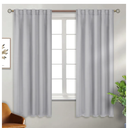 BGment Light Grey Blackout Curtains for Bedroom - Thermal Insulated Room Darkening Rod Pocket and Back Tab Window Curtains for Living Room, 2 Window Curtain Panels, 40 x 46Inch