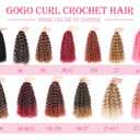 Gogo Curl Crochet Hair 8 Inch Short Curly Crochet Hair for Black Women Beach Curl Crochet hair - Water Wave Curly Crochet Braids Hair Deep Wave Synthetic Braiding Hair Extensions (8 inch T30)