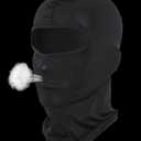 2 x Balaclava for Men Women Breathable Mesh Design UPF 50+ Cooling Face Mask Hat (Black)