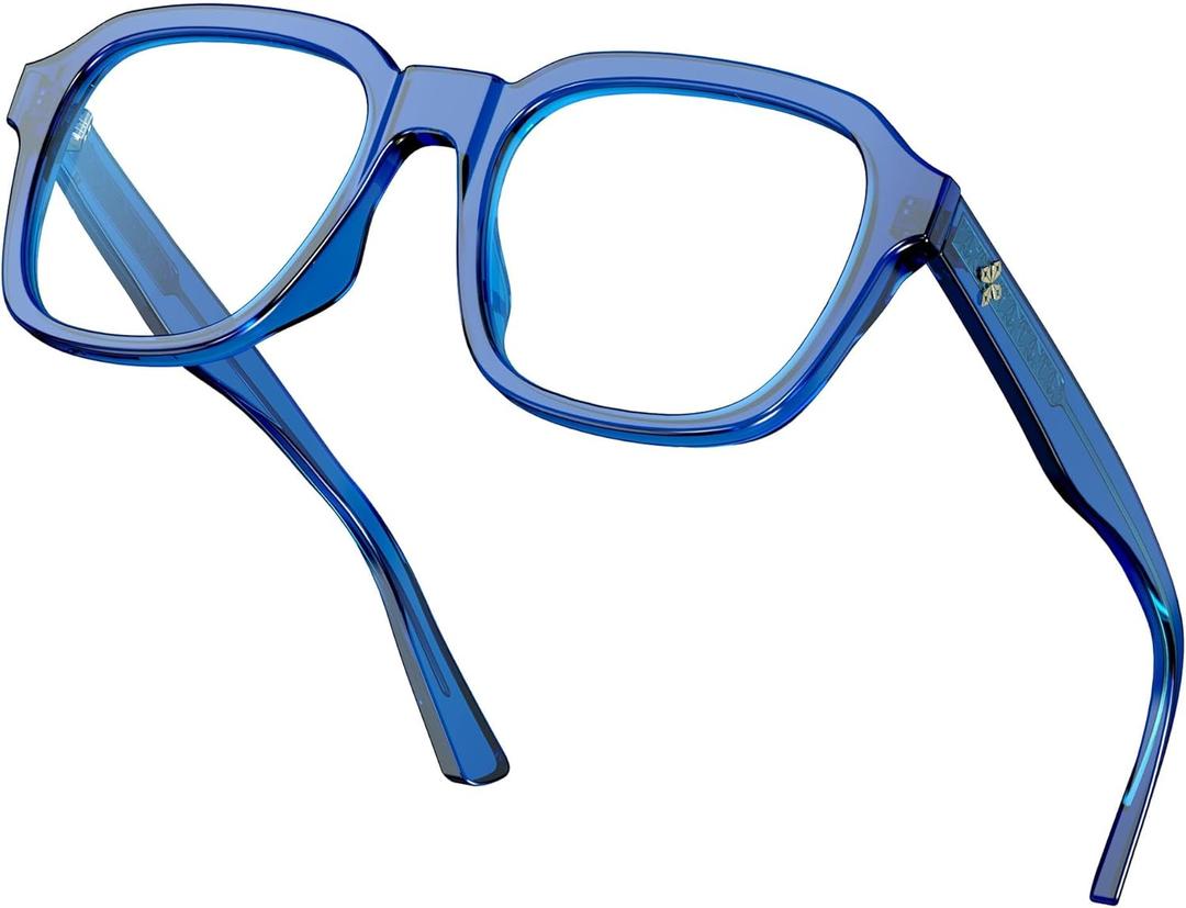 VISOONE Oversized Square Blue Light Blocking Glasses Fashion Computer Eyewear for Women and Men BENNETT