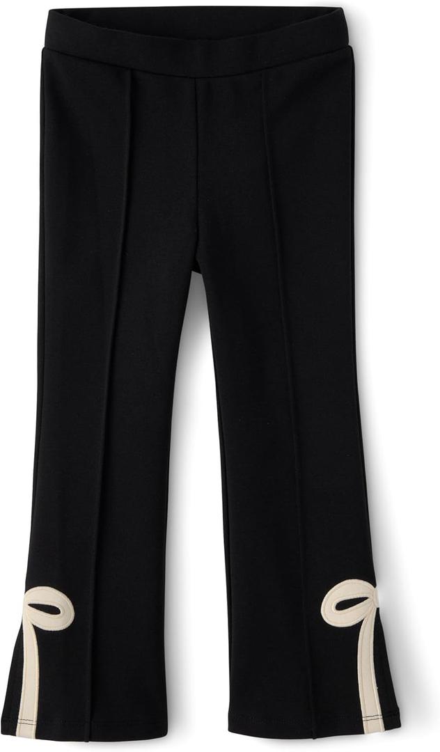 Gymboree Girls' and Toddler Flare Jeggings (4T, Black Bows)