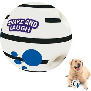 Glow in The Dark Dog Toys Ball, Interactive Dog Ball, Shaking with Gibbering Sound, XL, 5.51 in (14 cm) (Luminous)
