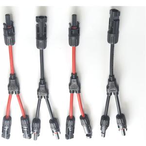 4pcs mc4 y connectors, 30amp Solar Connectors Photovoltaic Panel Adaptor Y Branch Plug 1 To 2 Parallel Connection Of Battery Plate Assembly RV PV Group Line solar panel connectors for Solar Panel